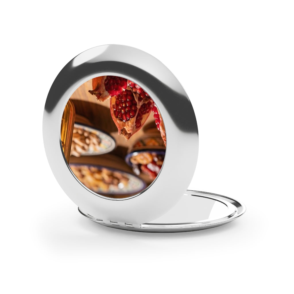 Compact Travel Mirror - Golden Feast | Echovira Gallery