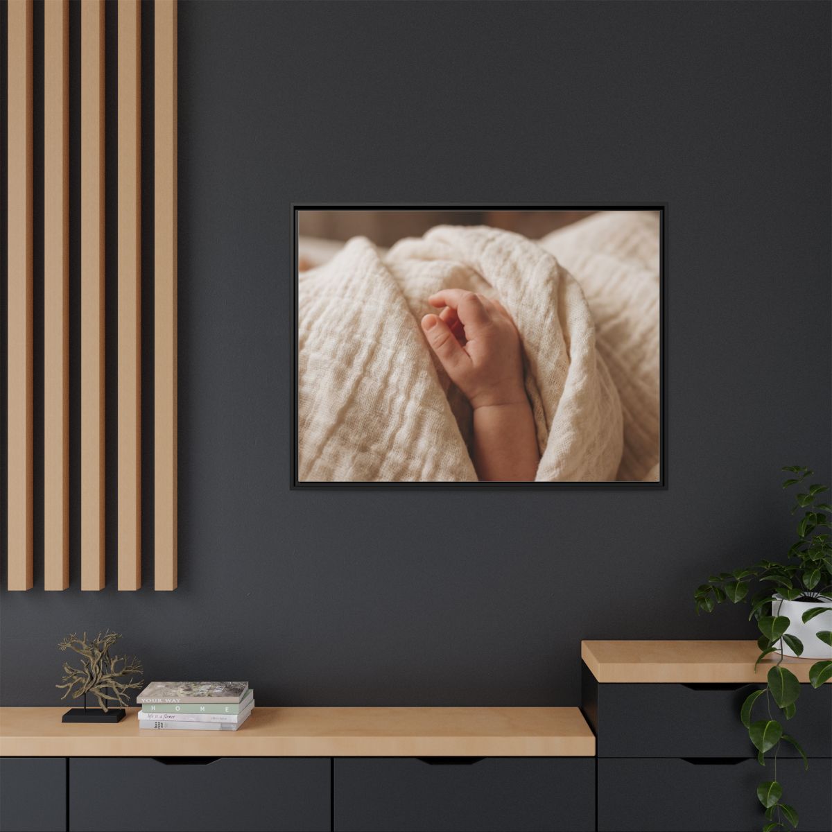 Framed Canvas - Minimalist Decor — Black / 1.25"