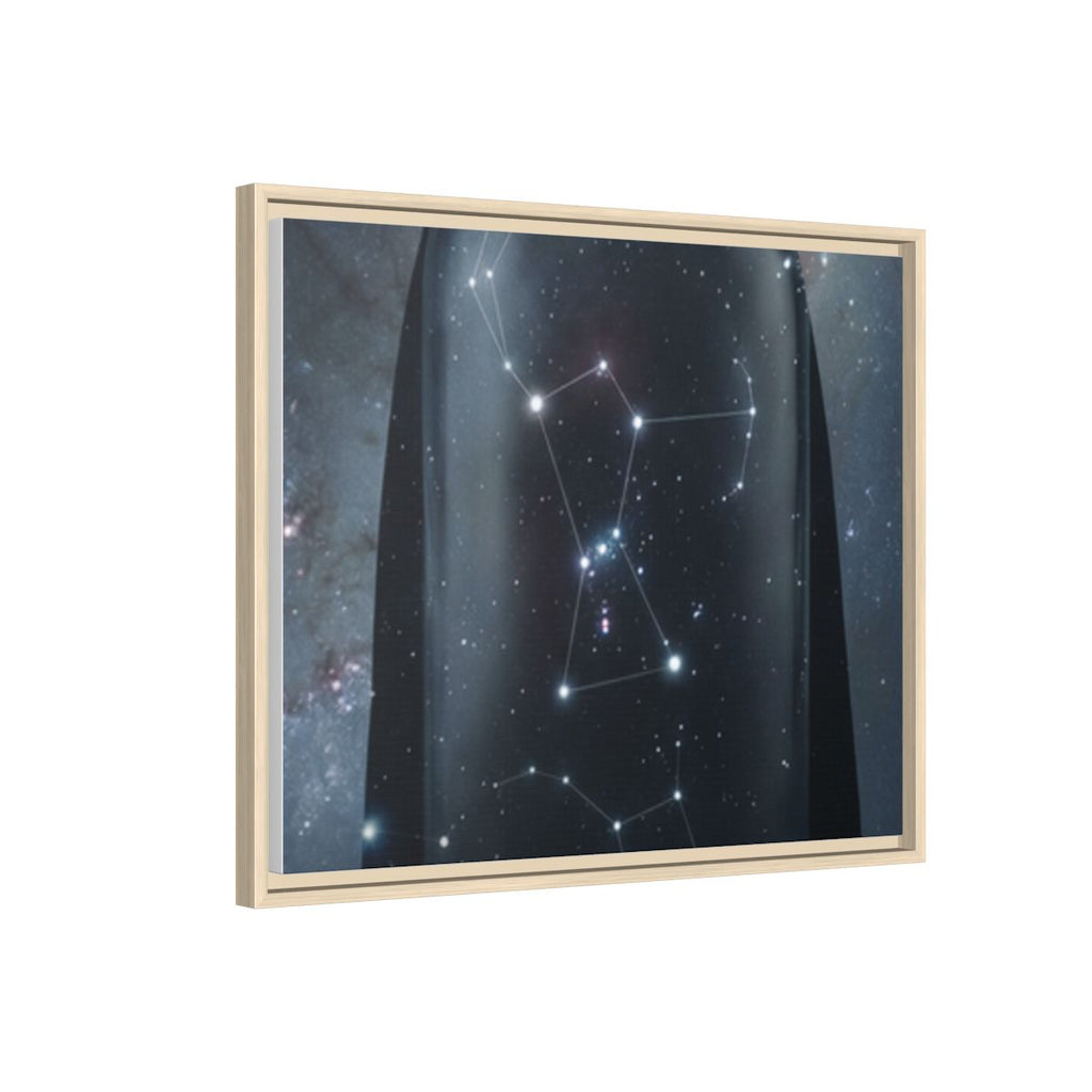 Framed Matte Canvas - Cosmic Sentinel — Natural / 1.25" (10×8, 12×9, 14×11, 16×12, 20×10, 18×12, 20×16, 24×16, 24×18, 36×12, 24×20, 32×16, 30×20, 30×24, 32×24, 48×16, 36×24, 48×24, 40×30, 60×20, 48×32, 60×30 & 60×40)