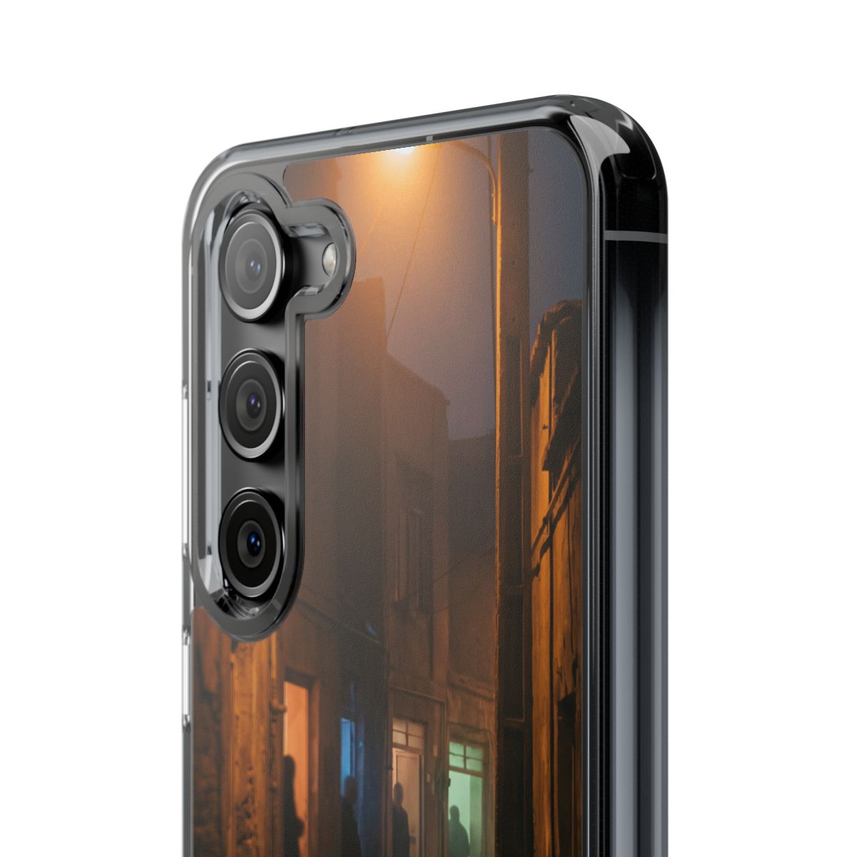 Clear Impact-Resistant Case - Night Alley iPhone Glow |...