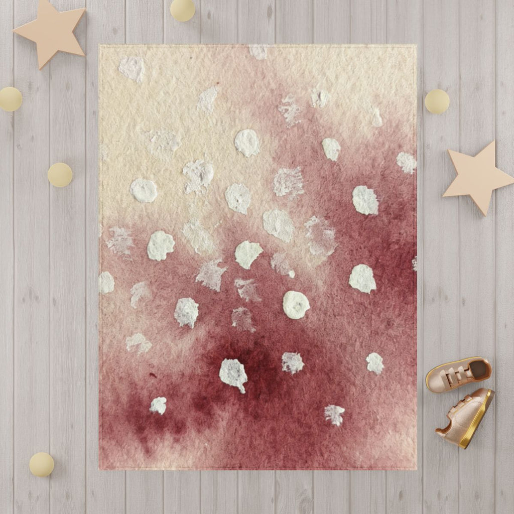 Toddler Blanket - Crimson Bloom Abstract Watercolor Art |...