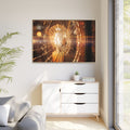 Matte Canvas, Framed - Fractured Light Shattered Glass Art —...