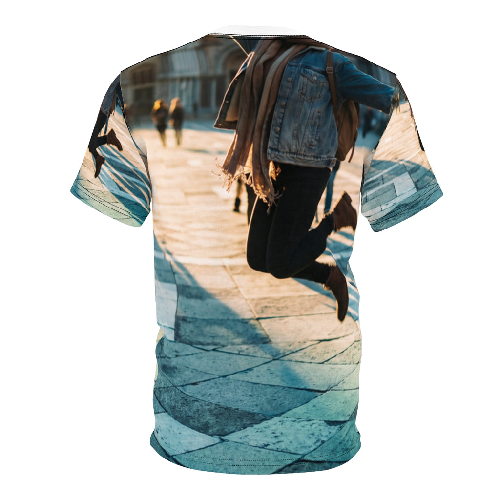 Men's Cut & Sew Tee with Venice Travel Art