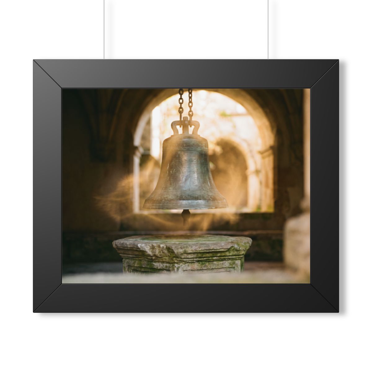 Framed Horizontal Poster - Cloister Bell — Black (14×11... |...