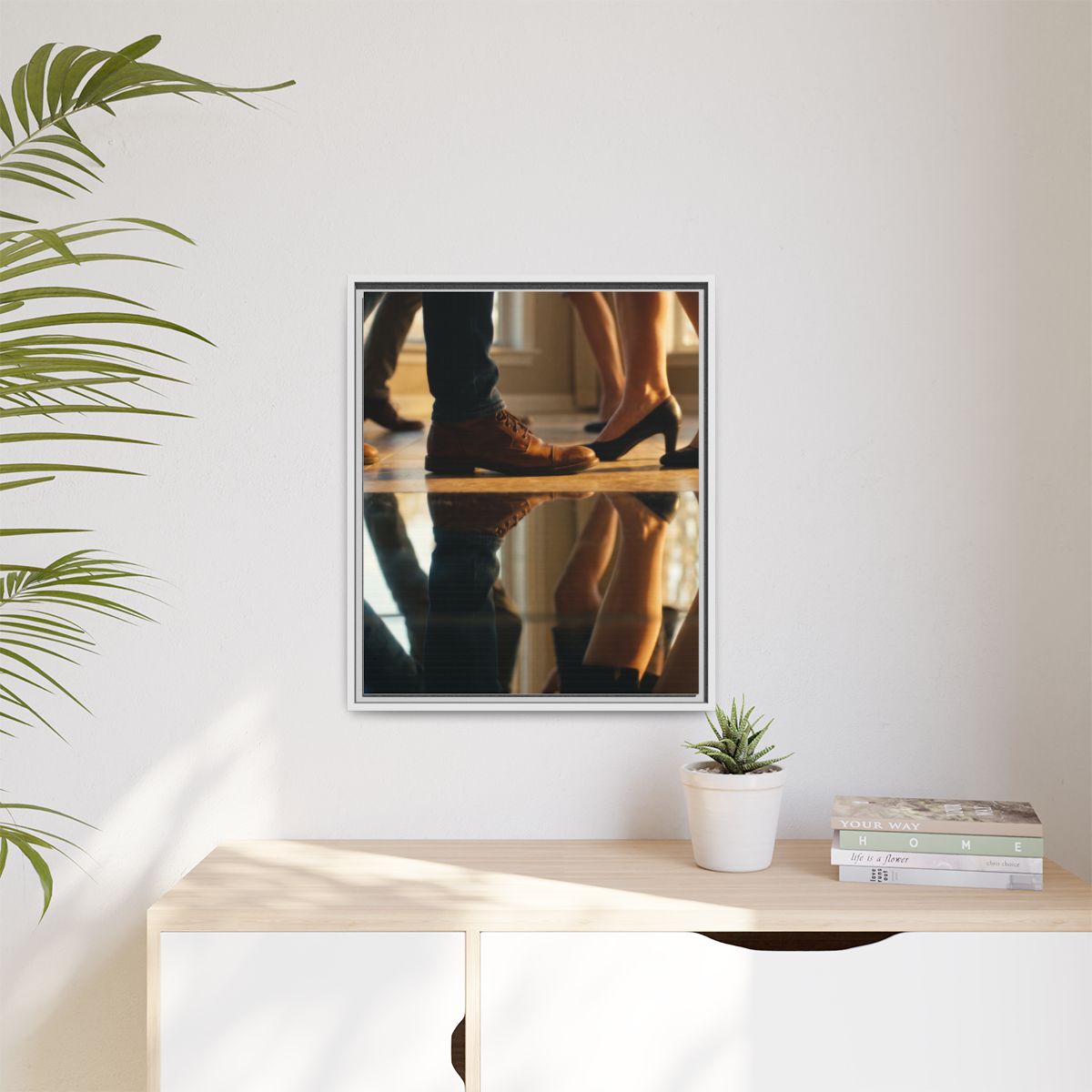 Matte Canvas, Framed - Golden Hour Reflections Cinematic Art...
