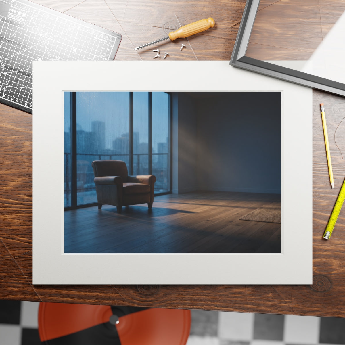 Fine Art Prints - Urban Solitude Leather Armchair Art —... |...