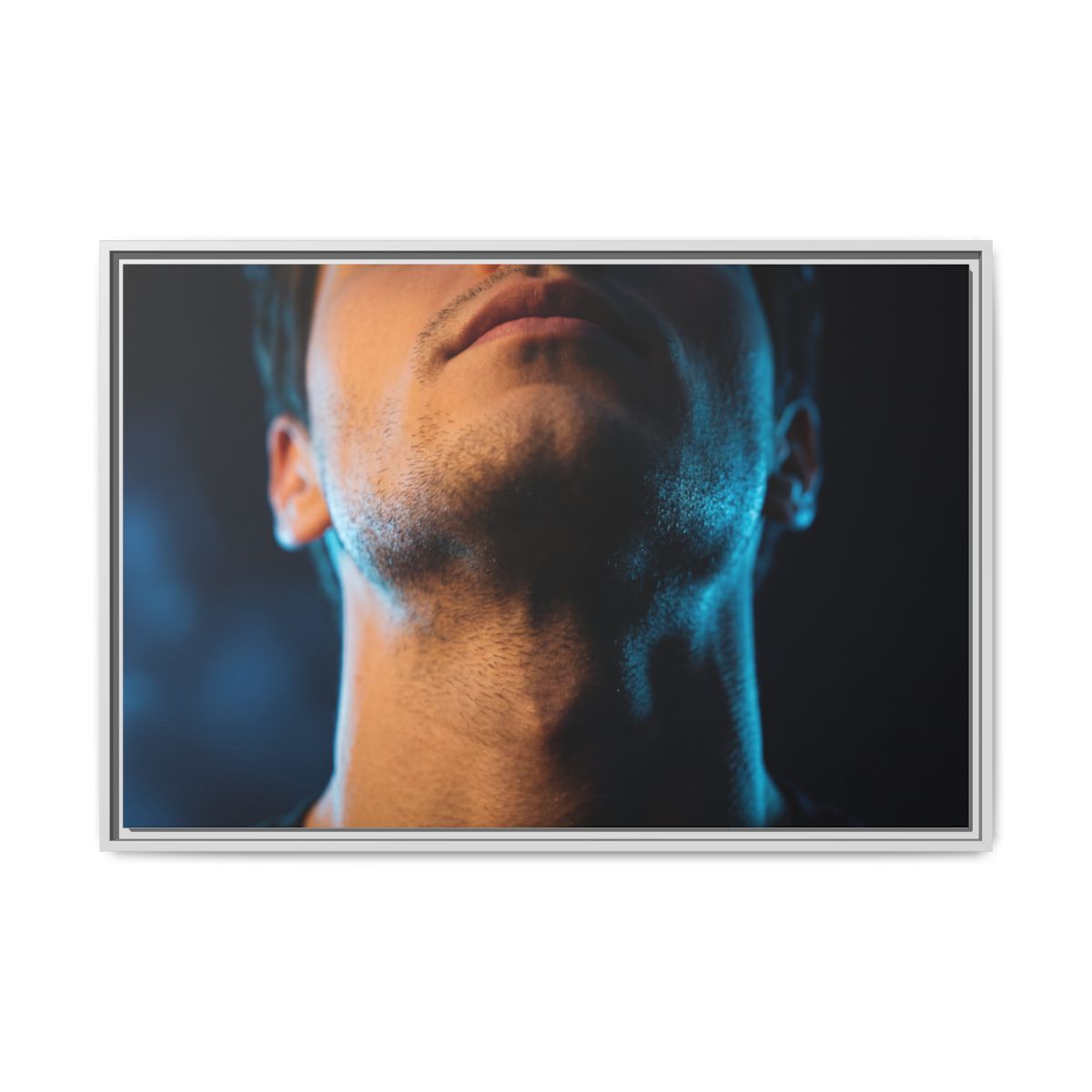 Framed Matte Canvas - Neon Pulse Core — White / 1.25"