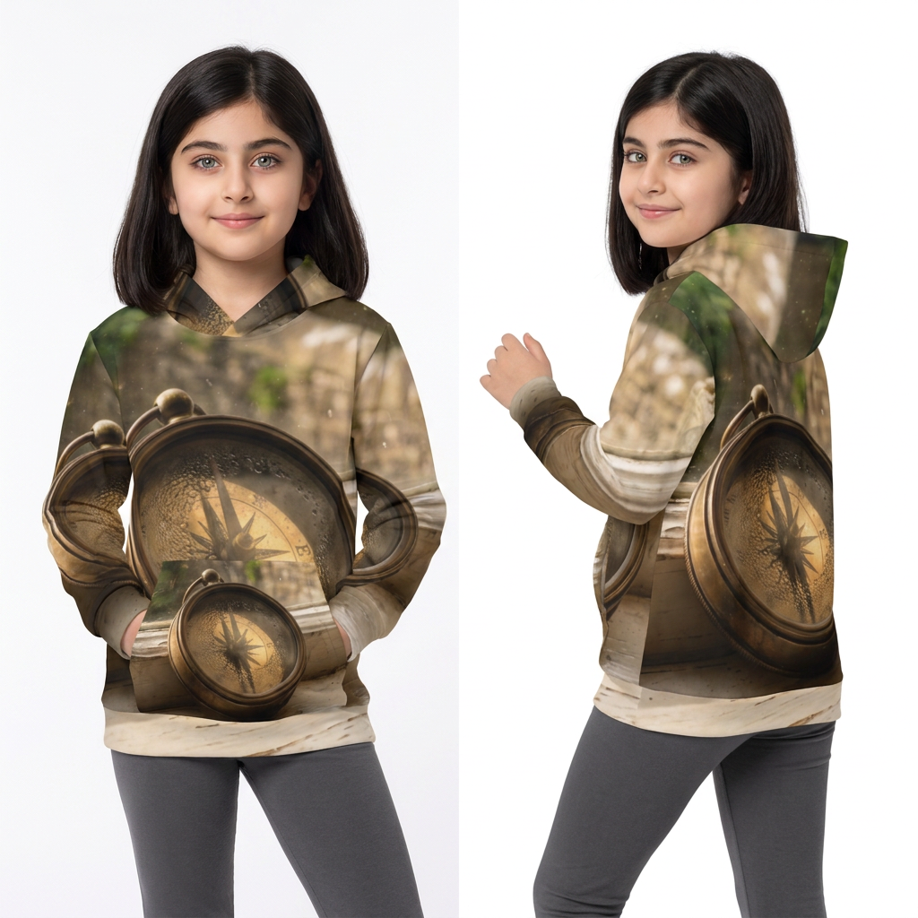 Children's Vintage Compass Hoodie