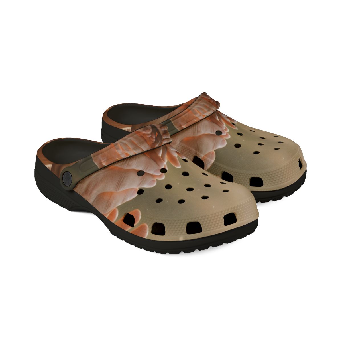 Men's EVA Foam Rubber Shoes - Golden Rays of Unity Wall Art...