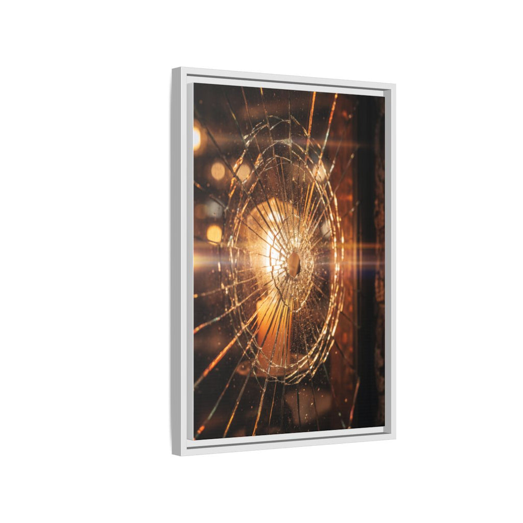 Framed Matte Canvas - Shattered Glass
