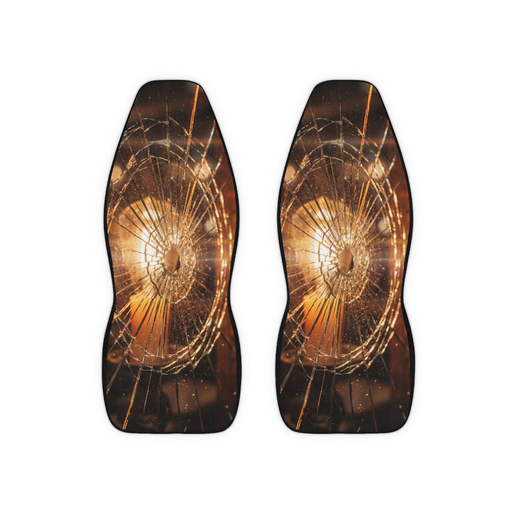 Polyester Car Seat Covers - Fractured Light Shattered Glass...