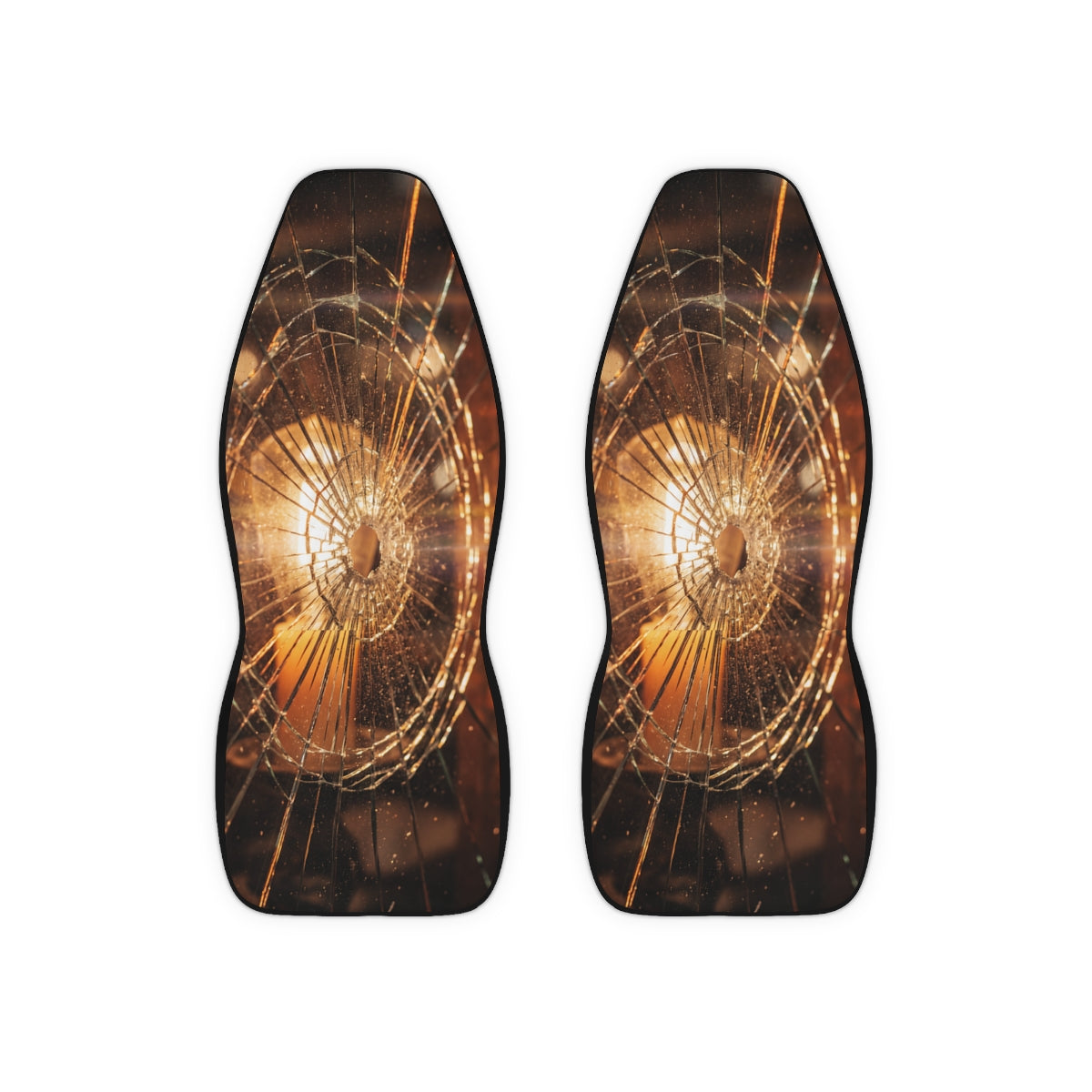 Polyester Car Seat Covers - Fractured Light Shattered Glass...