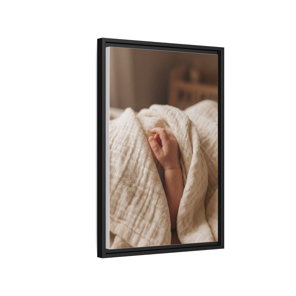 Framed Matte Canvas - Neutral Nursery — Black / 1.25"