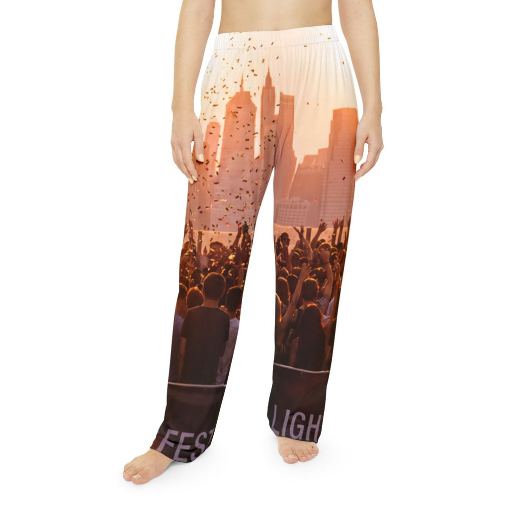 Women's Pajama Pants - City Lights | Echovira Gallery