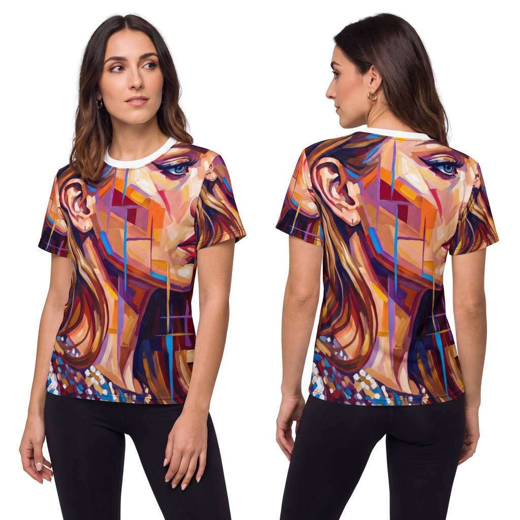 Unisex Cut & Sew Tee - Shattered Elegance | Echovira Gallery