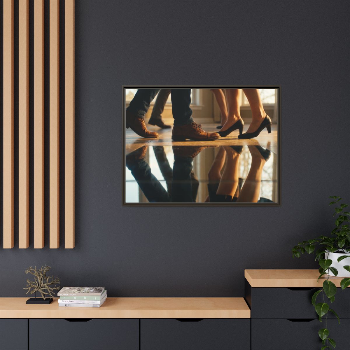 Matte Canvas, Framed - Golden Hour Reflections Cinematic Art...