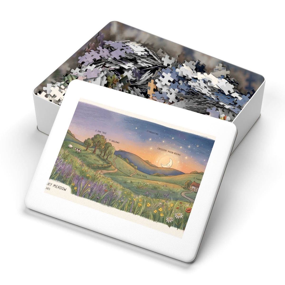 Jigsaw Puzzle with Tin - Dusky Meadow (30, 110, 252, 500......