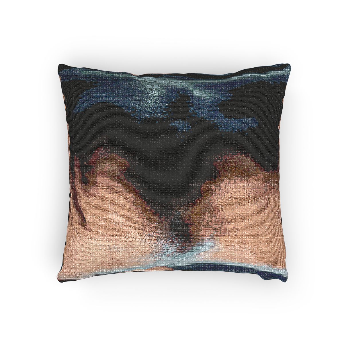 Woven Pillow - Neon Noir Cinematic | Echovira Gallery