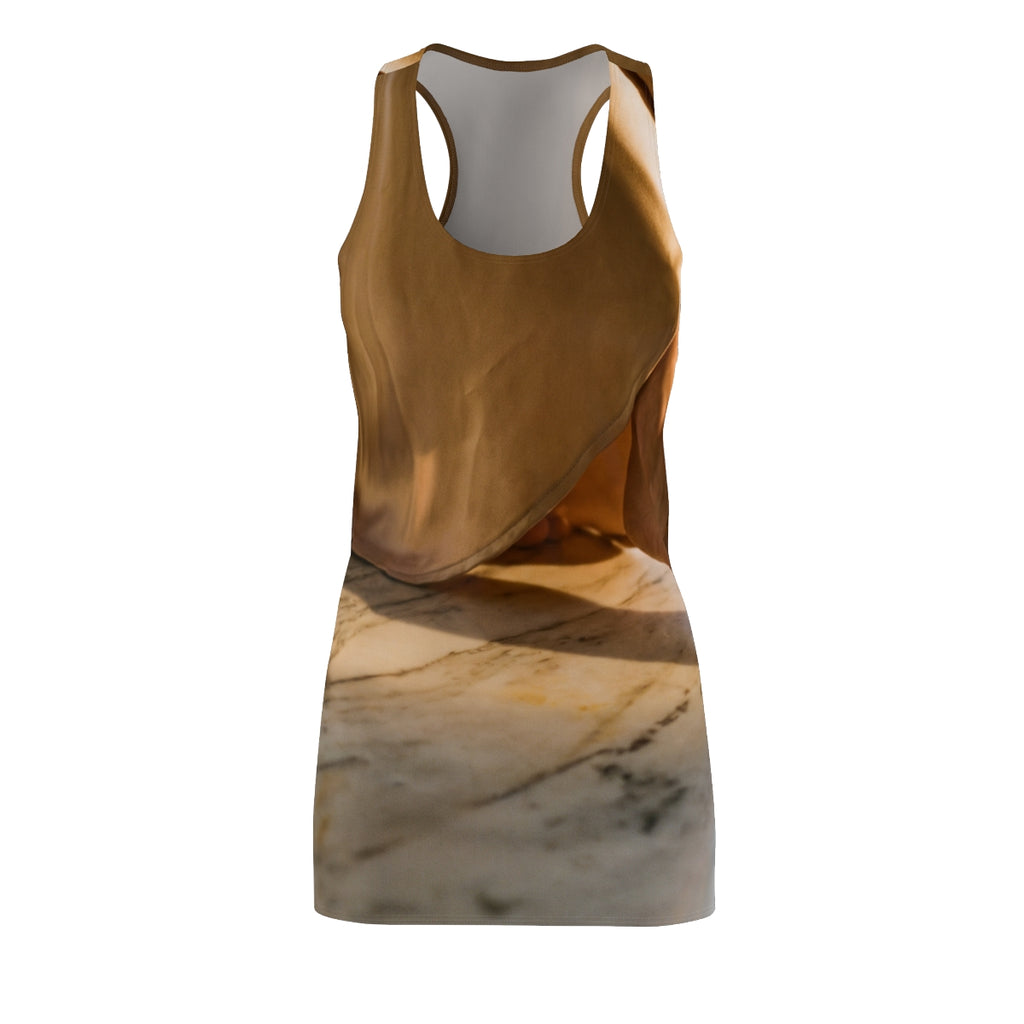 Women's Cut & Sew Racerback Dress - Golden Hour Satin Walk |...