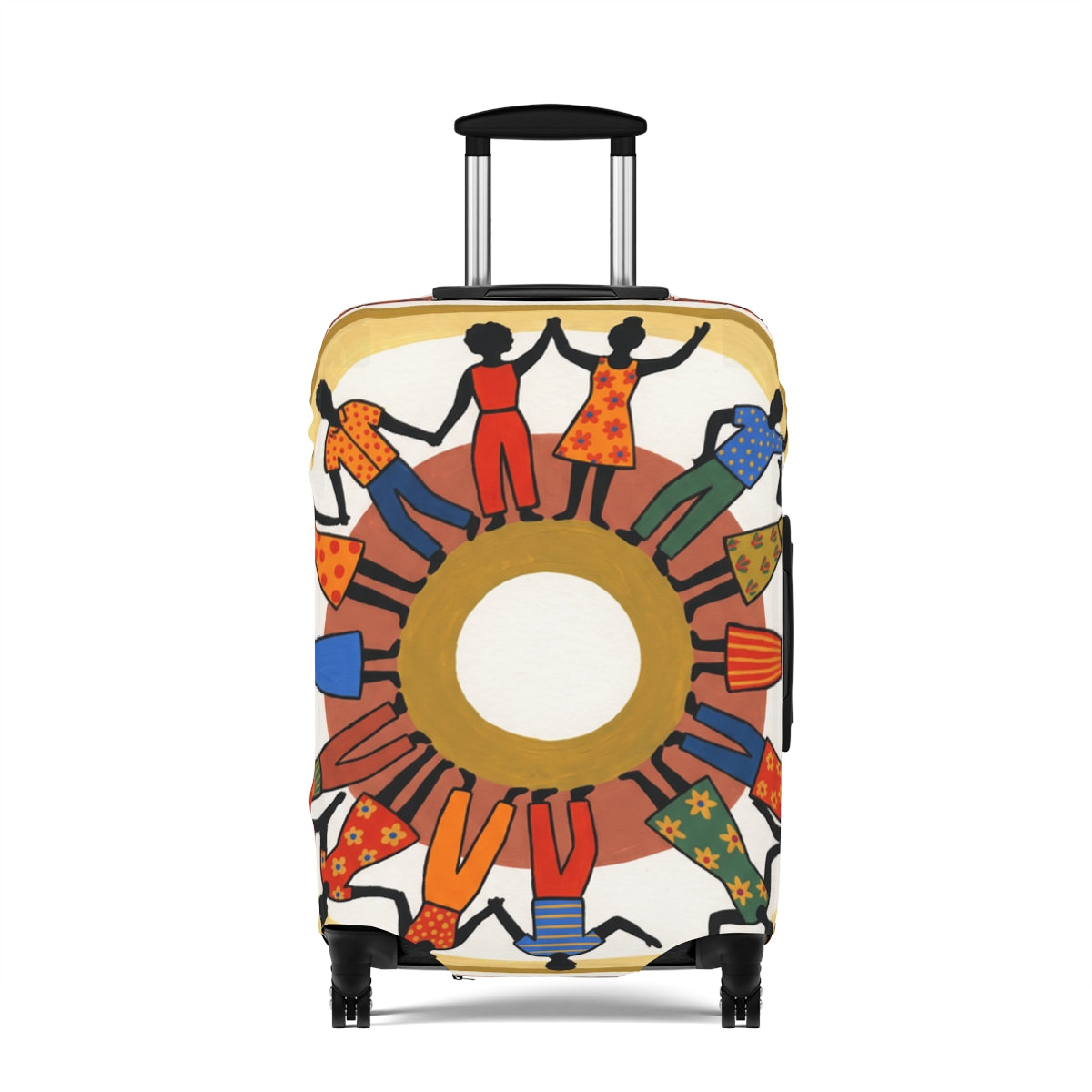 Luggage Cover - Unity Mandala Folk Art | Echovira Gallery