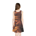 Girls' Sleeveless Sundress with Sunset Boat Art