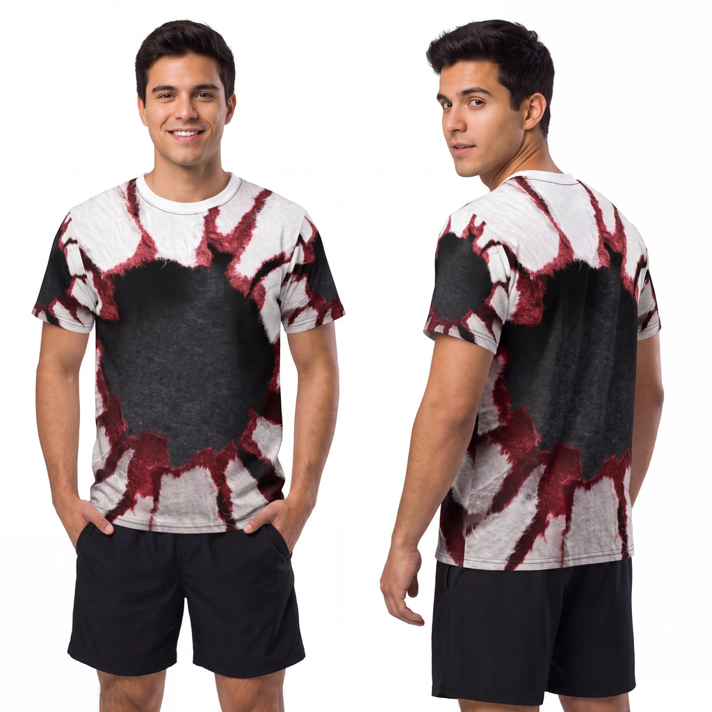 Men's Cut & Sew Tee - Crimson Portal Modern Tee | Echovira...