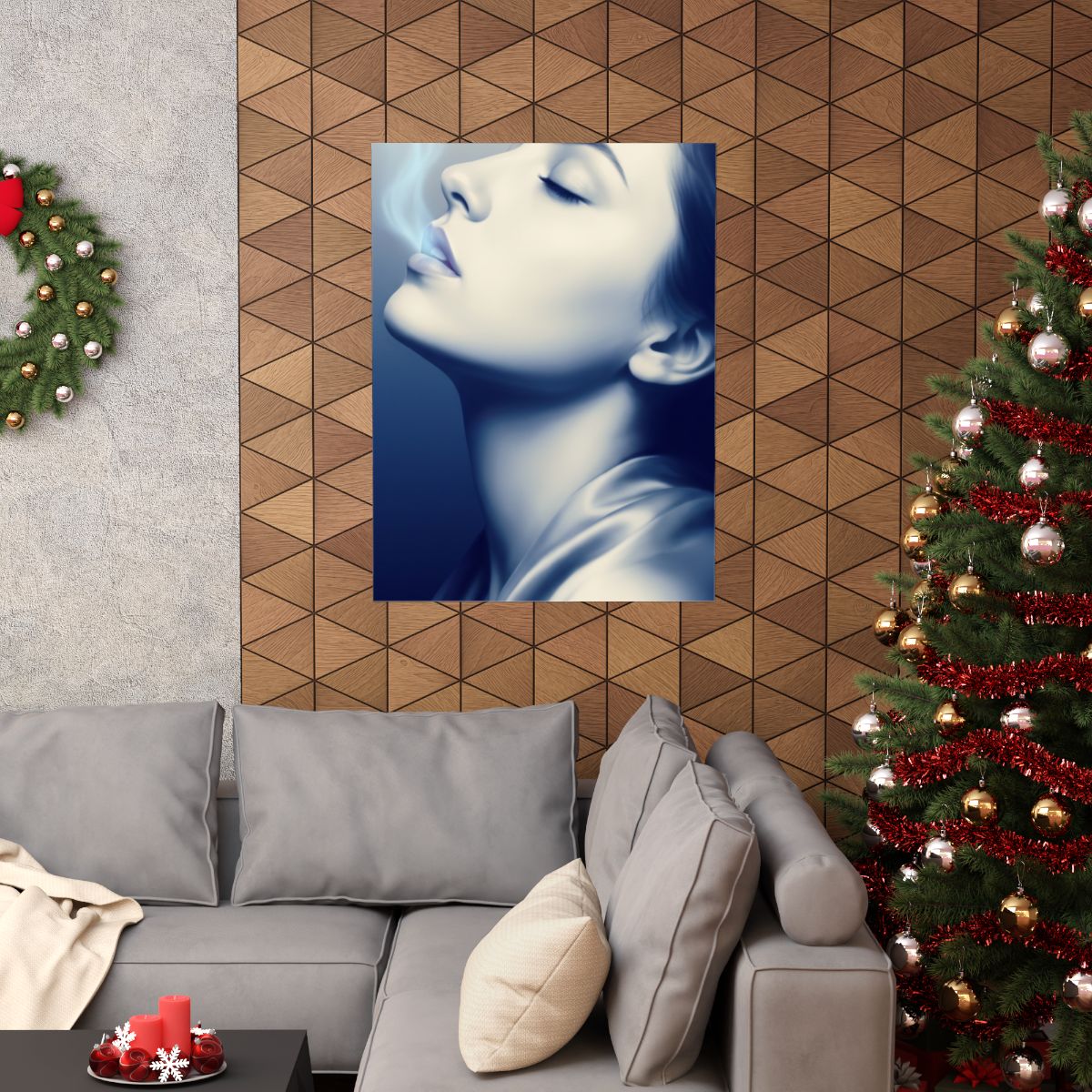 Matte Vertical Poster - Ethereal Blue Somnium Portrait (8×10...