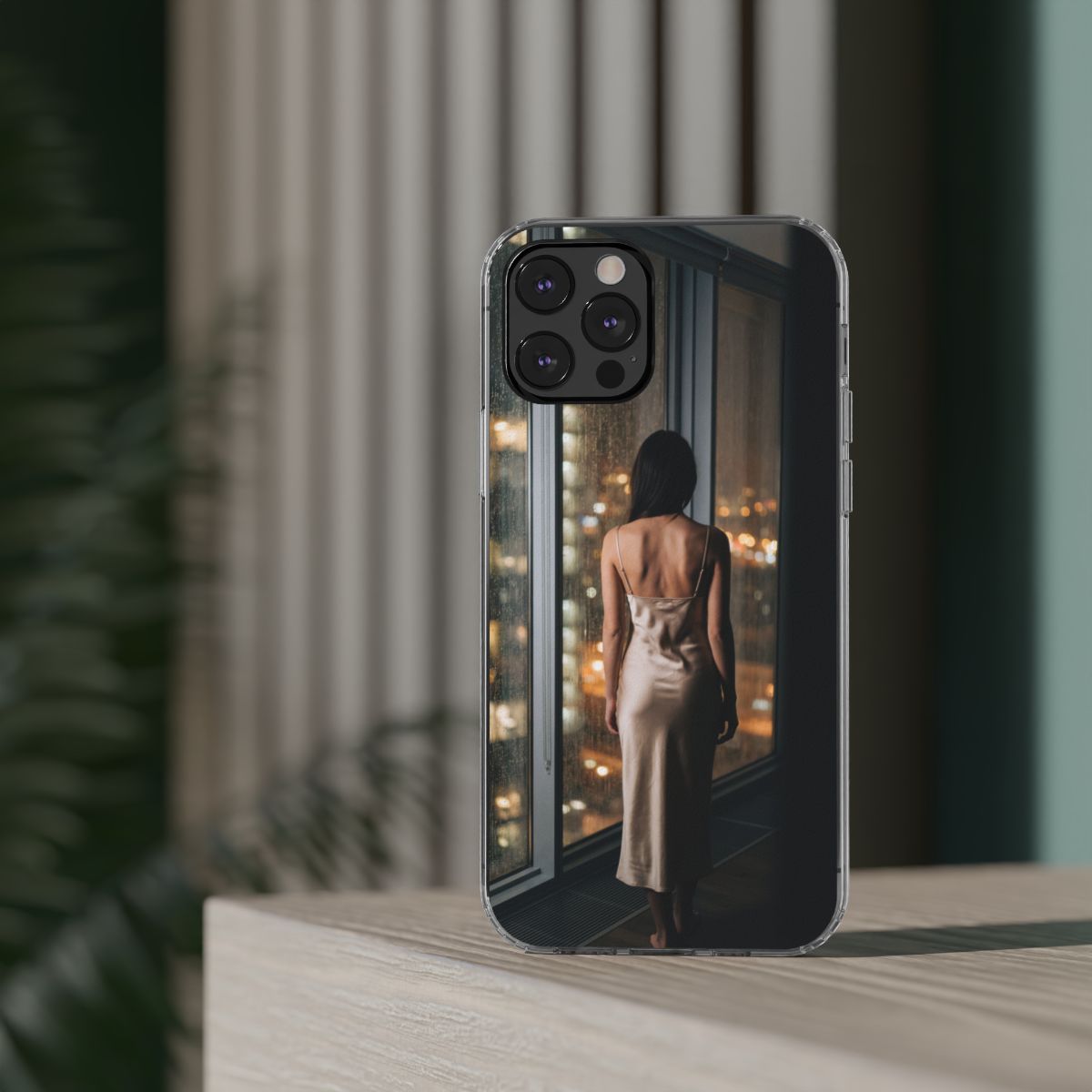 Clear Impact-Resistant Cases - Clear Phone Case - Rainy Mood...