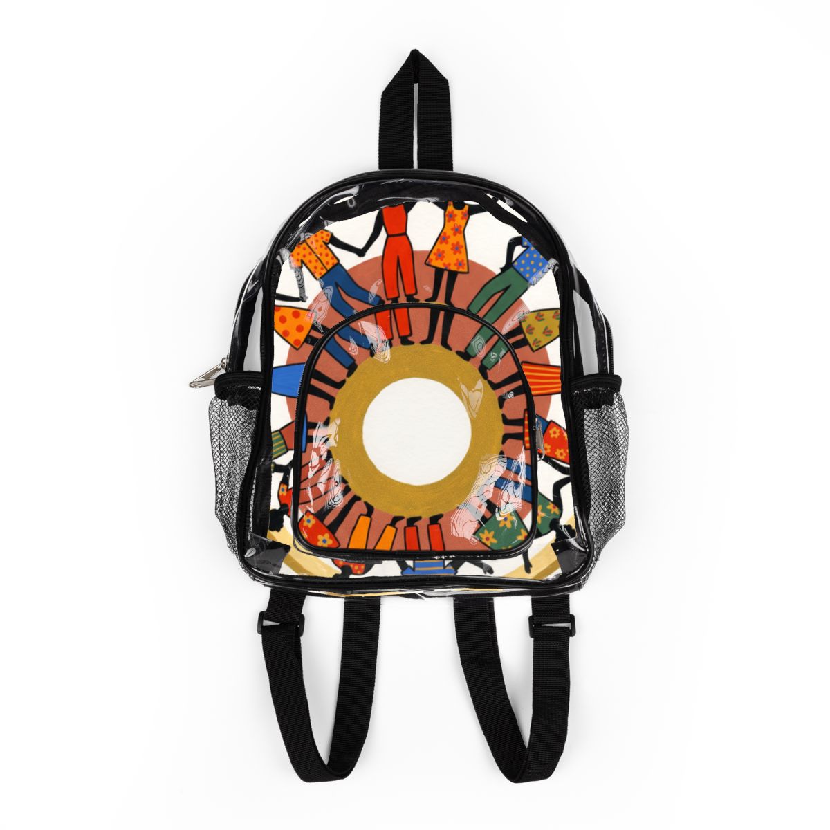 Clear Stadium Backpack - Unity Mandala Folk Art | Echovira...