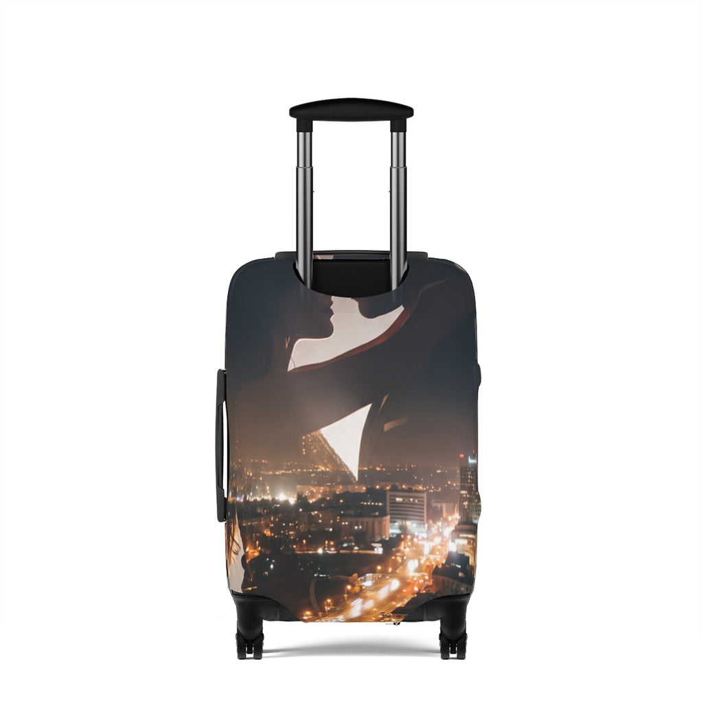 Luggage Cover - Metropolitan Love Travel | Echovira Gallery
