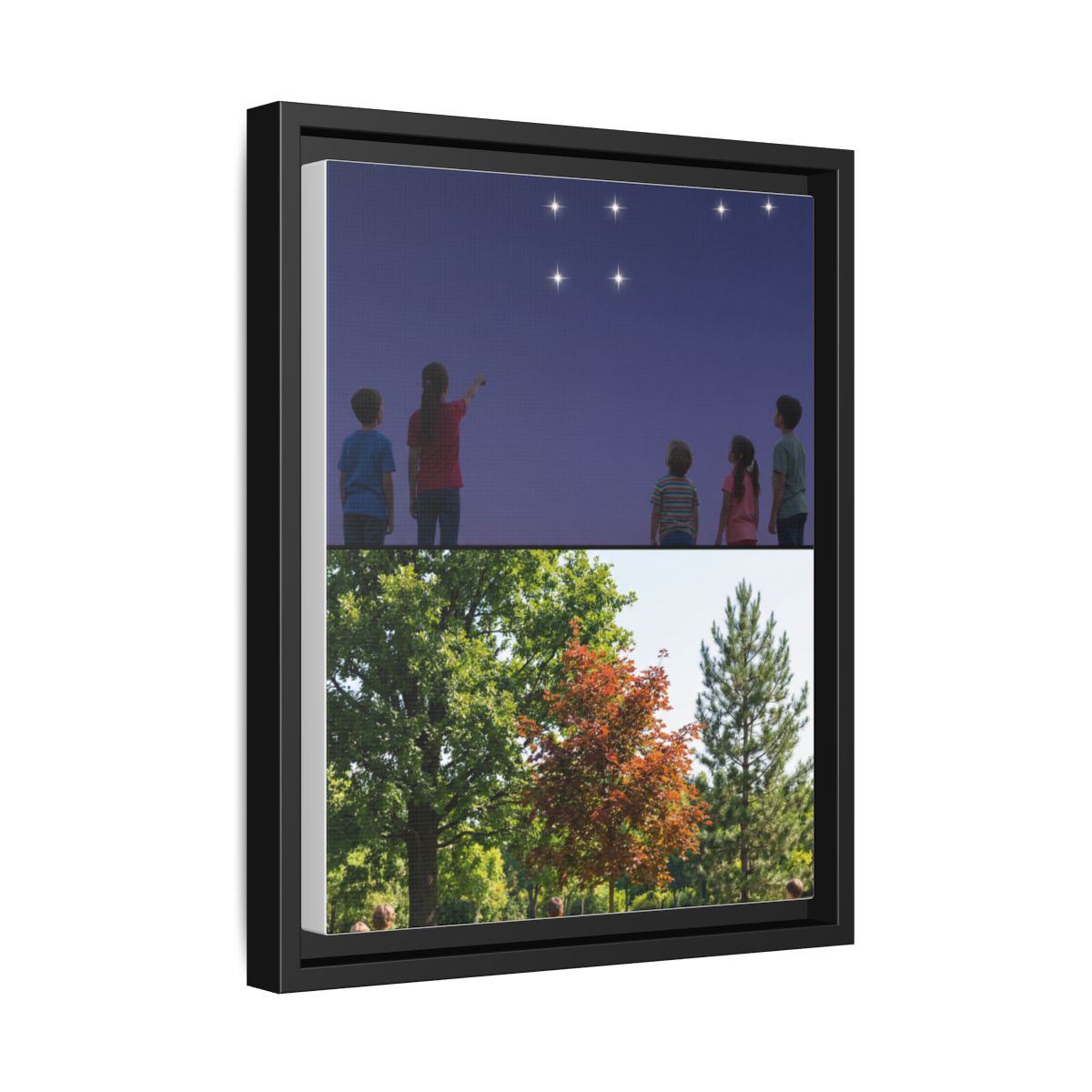 Gerahmte Leinwand (matt) - Discovery — Schwarz / 3,18 cm