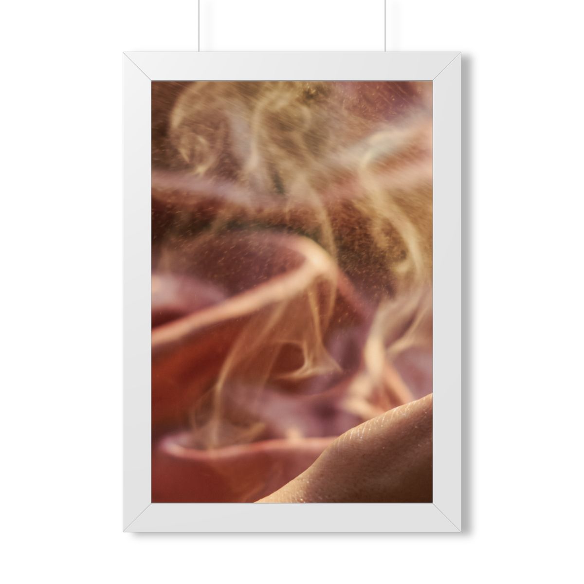 Framed Vertical Poster - Golden Mist Perfume Ritual Art —......