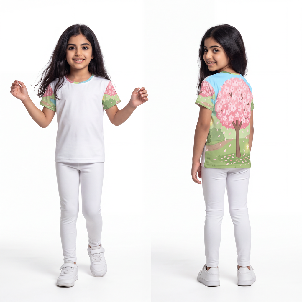Kids Sports Jersey - Blossom Meadow | Echovira Gallery