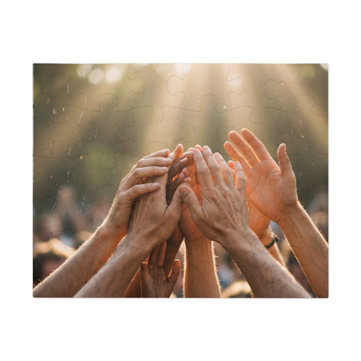 Jigsaw Puzzle with Tin - Golden Rays of Unity Wall Art (30...