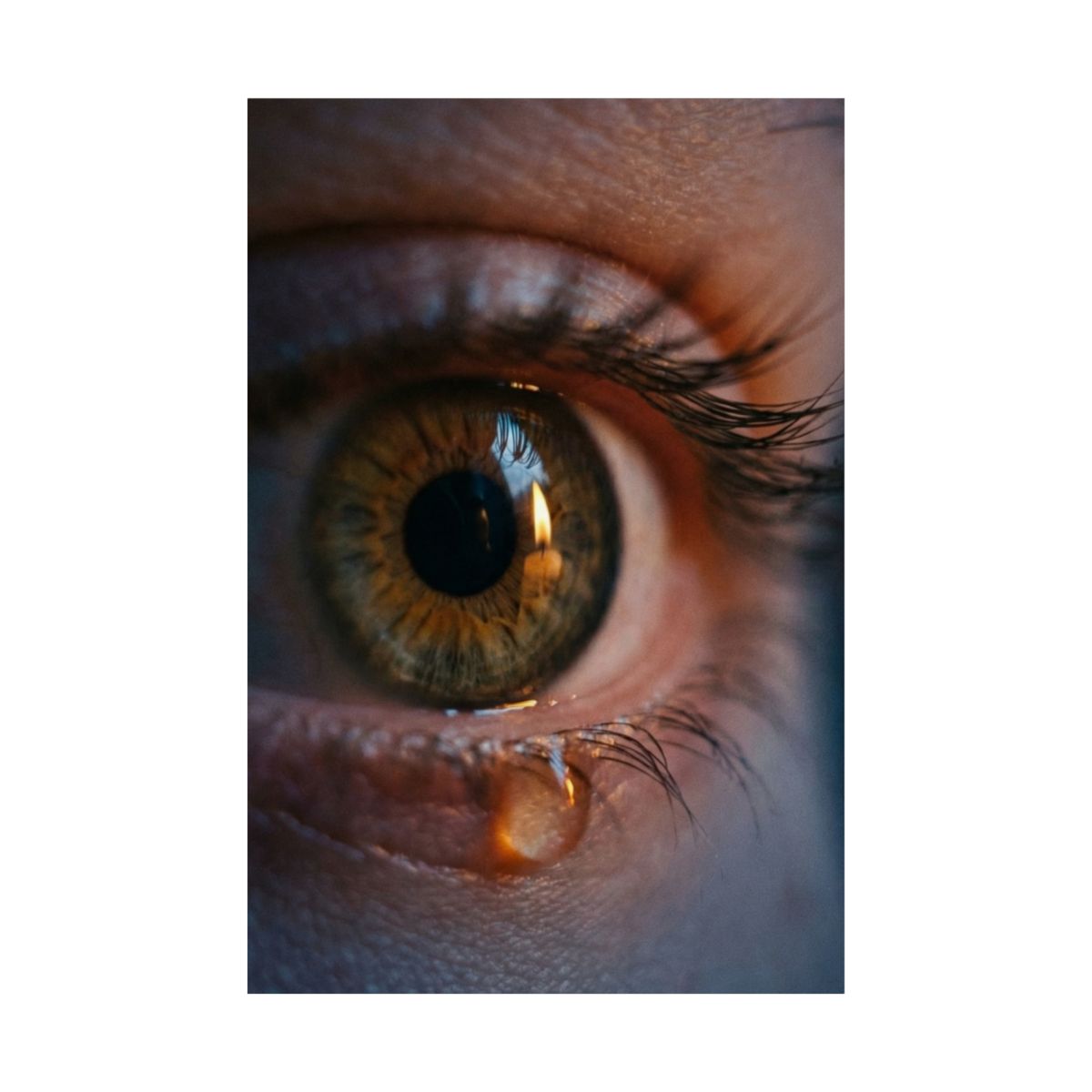 Matte Vertical Posters - Amber Iris Reflection Fine Art... |...