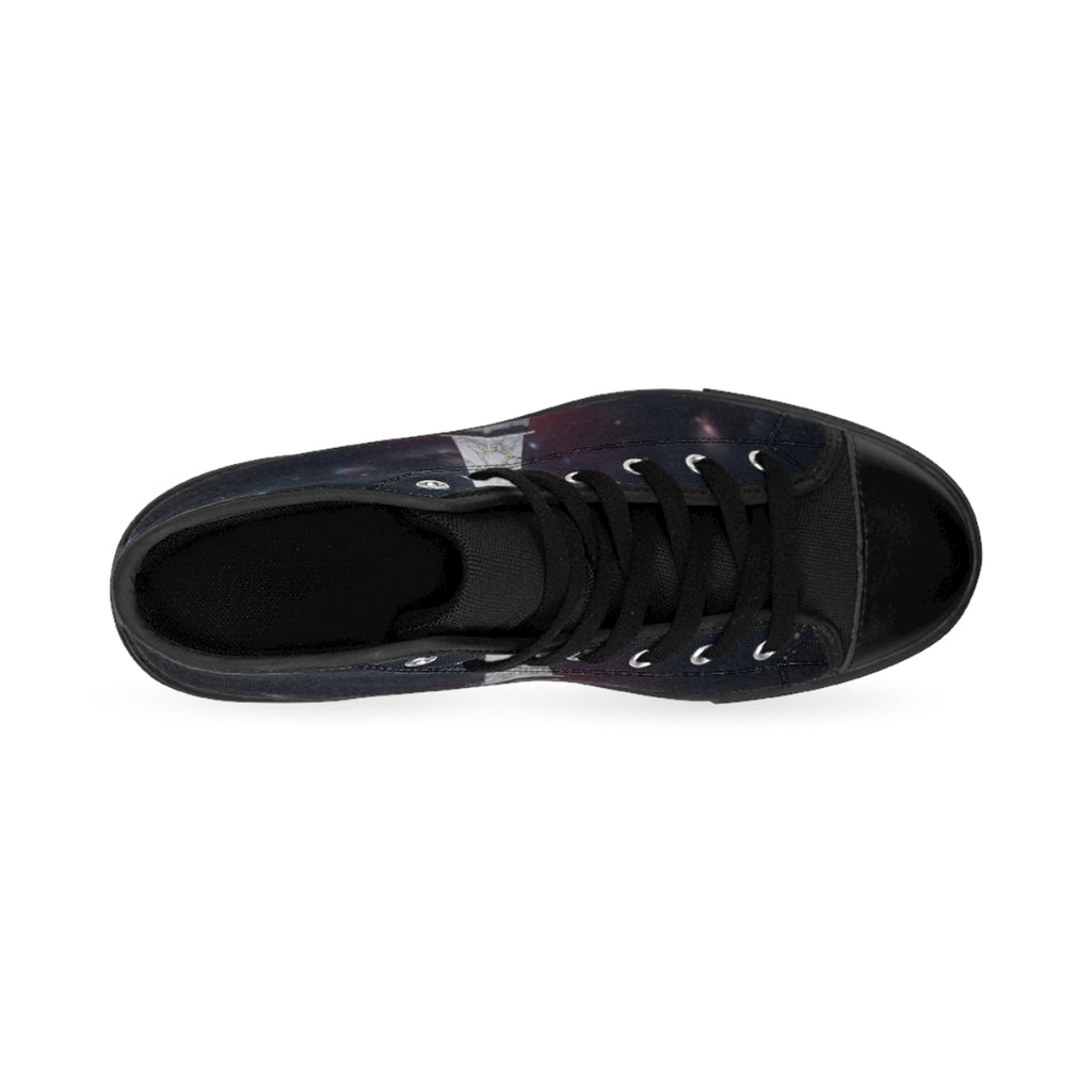 Women's Classic Sneakers with Marble Obelisk Art