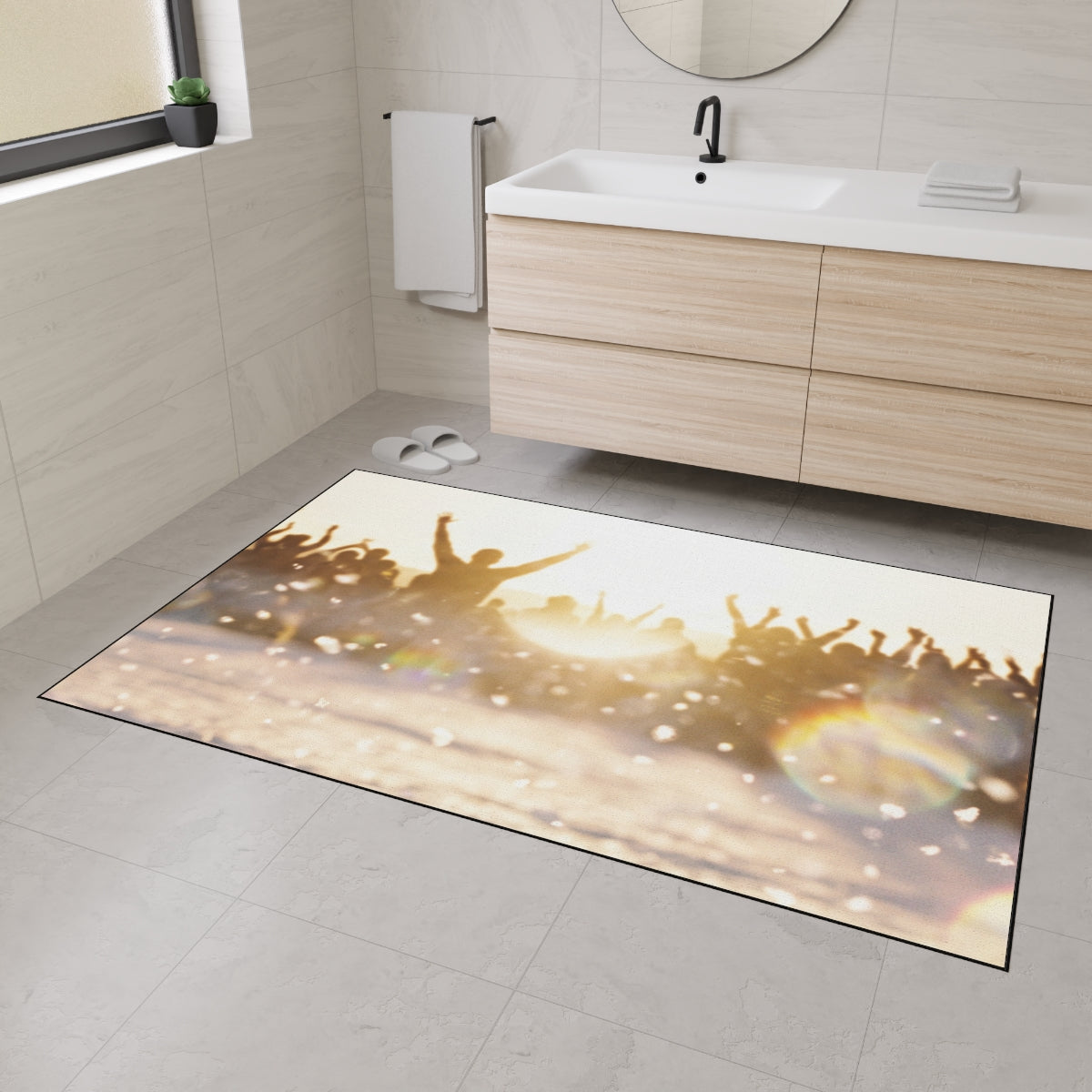 Heavy Duty Floor Mat with Golden Hour Art
