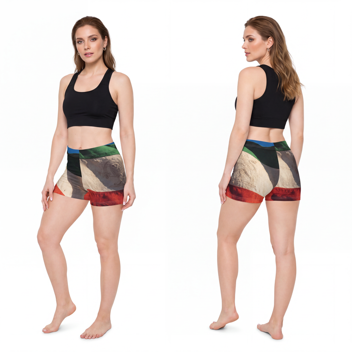 Women's Shorts - Vintage Persian Lion and Sun Flag Art