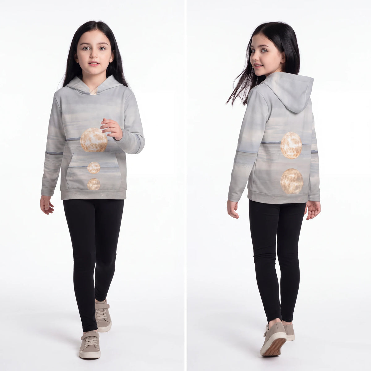 Children's Hoodie with Surreal Desert Landscape