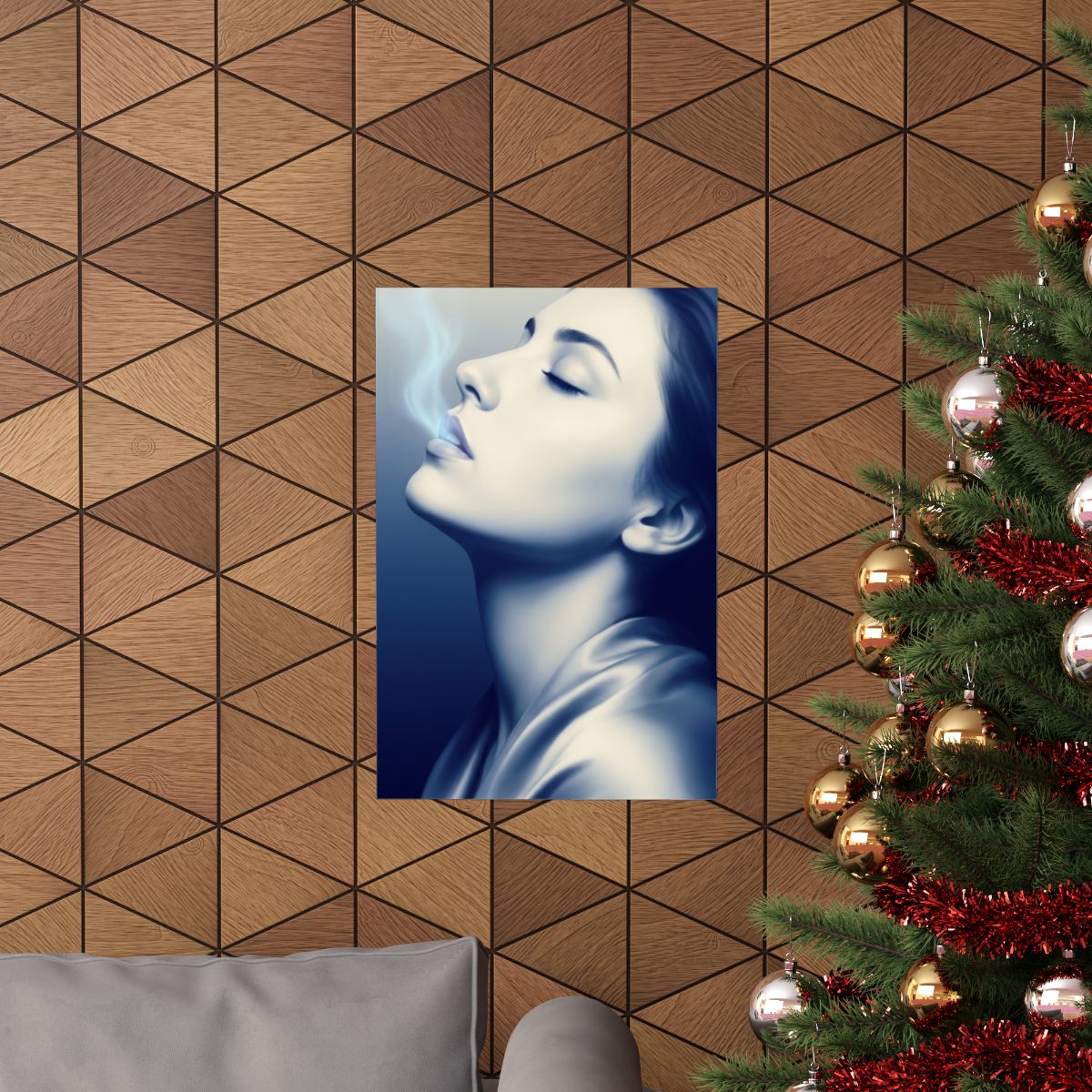 Matte Vertical Poster - Ethereal Blue Somnium Portrait (8×10...