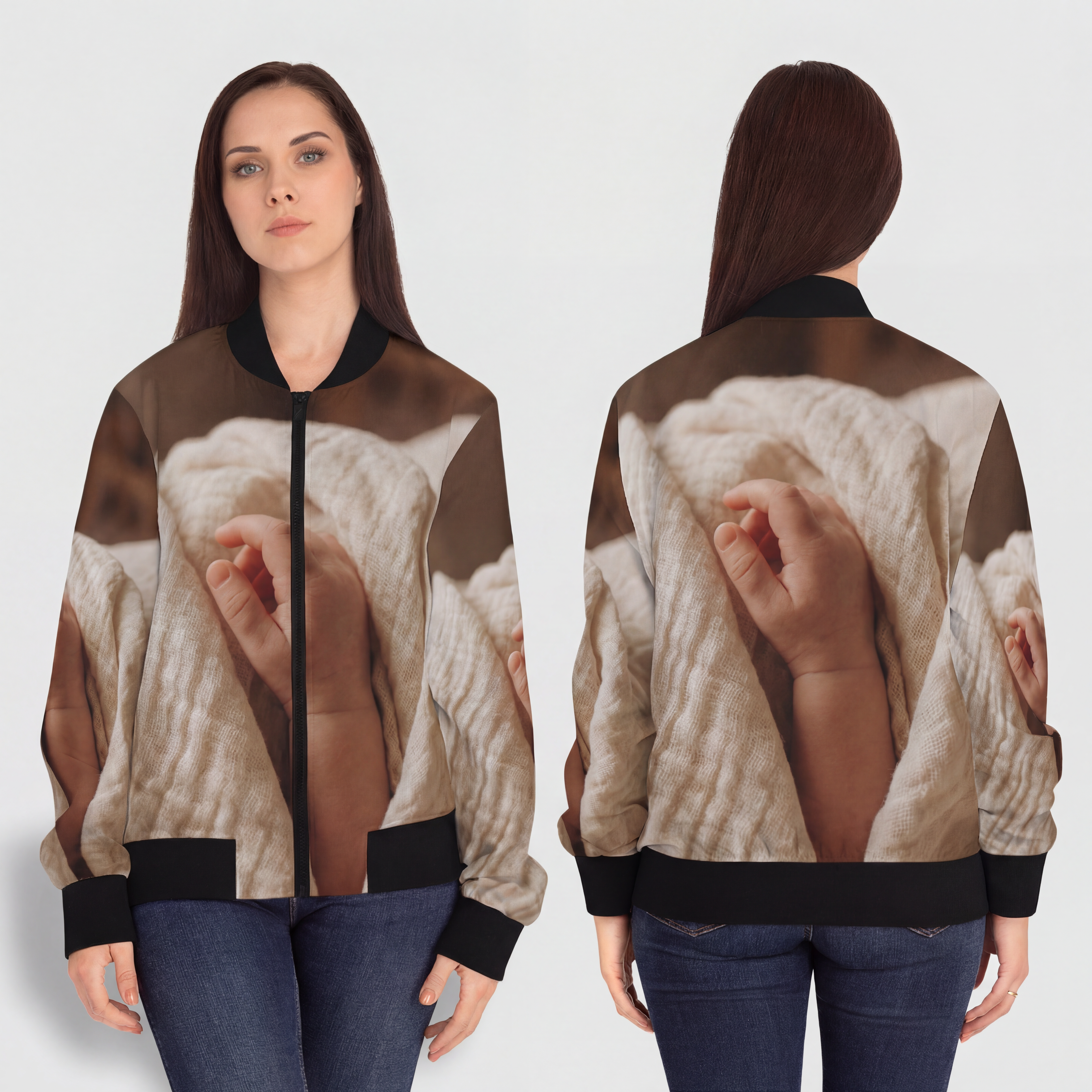 Women's Bomber - Elegant Neutral