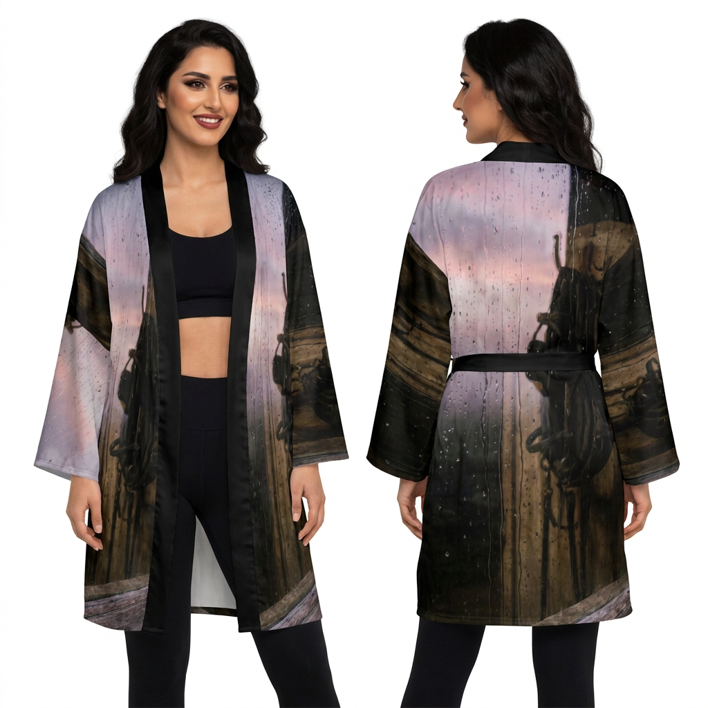Equestrian Barn Long Kimono Robe