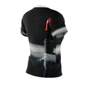 Women's Cut & Sew Tee - Crimson Noir Chic | Echovira Gallery