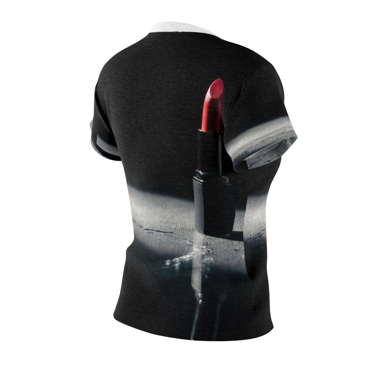 Women's Cut & Sew Tee - Crimson Noir Chic | Echovira Gallery