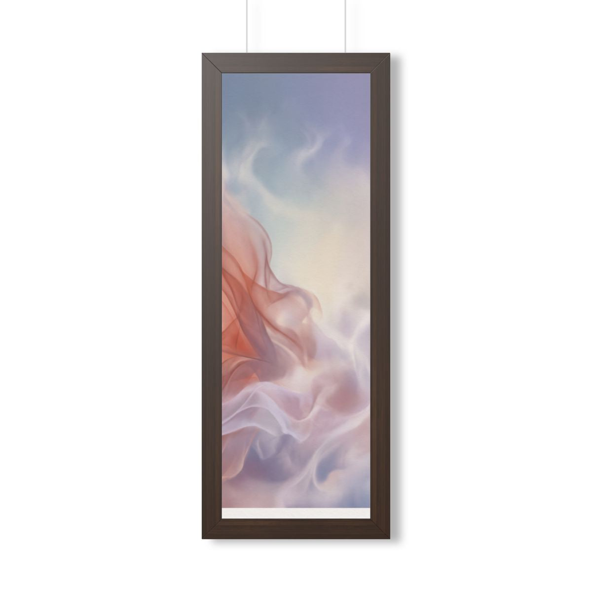 Framed Vertical Poster - Ethereal Silk Flow Pastel... |...
