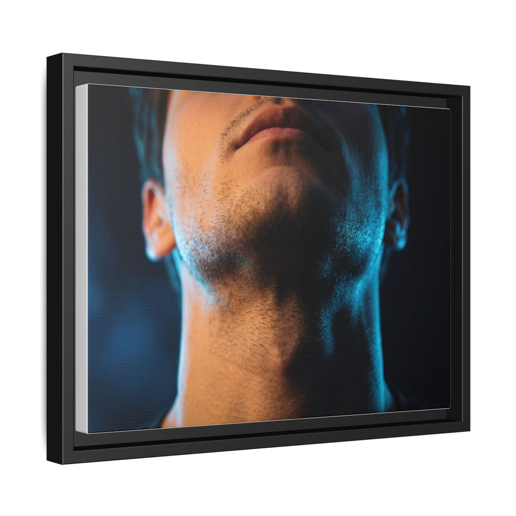 Framed Matte Canvas - Neon Pulse Core — Black / 1.25"