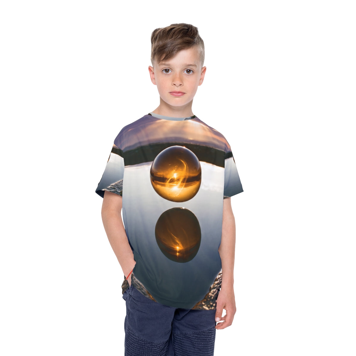 Golden Solstice Sphere Kids Sports Jersey