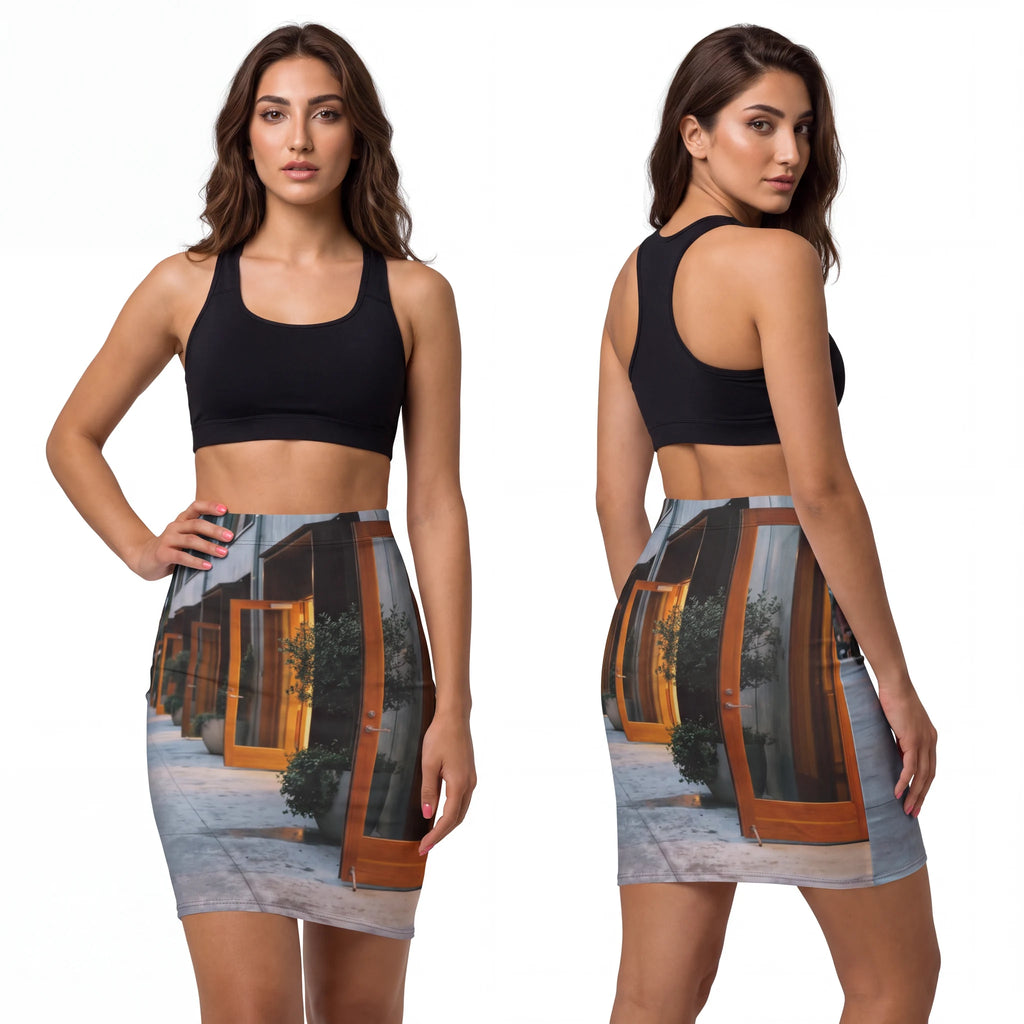 Women's Pencil Skirt - Twilight Promenade | Echovira Gallery