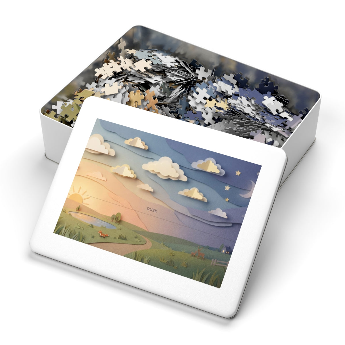 Jigsaw Puzzle with Tin - Twilight Horizon Calm (30, 110... |...