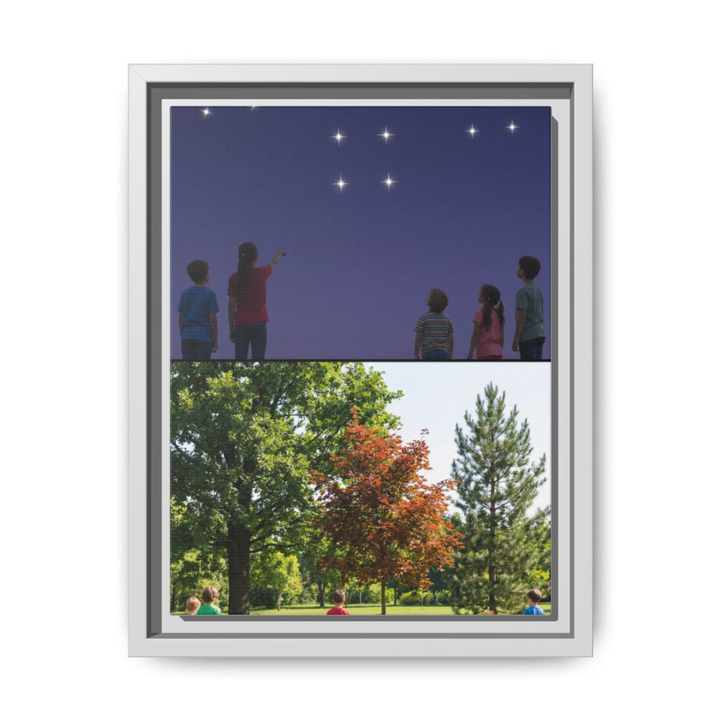 Framed Matte Canvas - Discovery — White / 1.25"